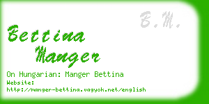 bettina manger business card